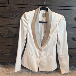 Guess Ivory Jacket with Metallic Details